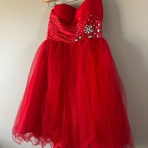 Cinderella Red Strapless cocktail dress